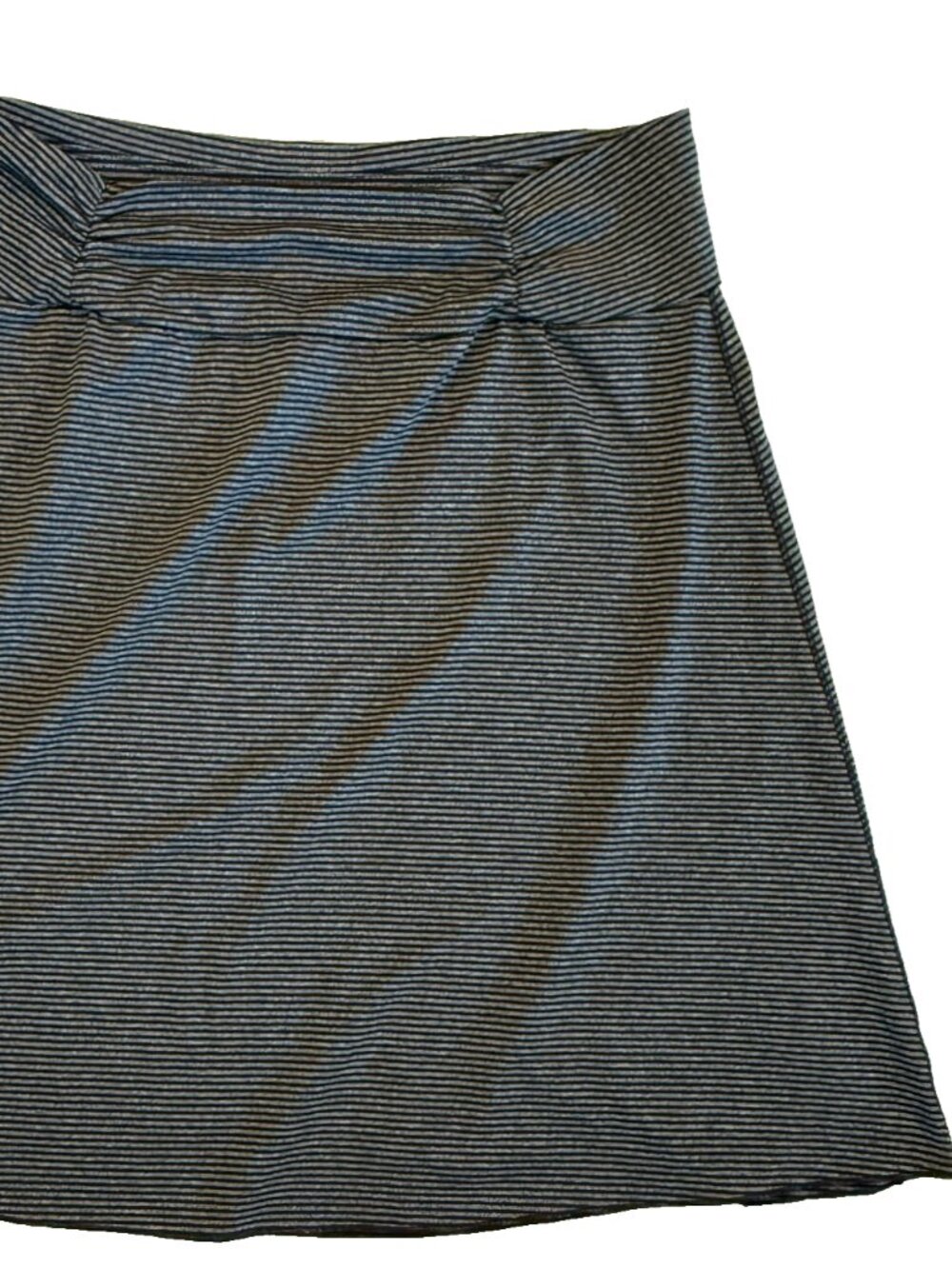 TRANQUILITY BY COLORADO CLOTHING SKIRT WOMENS XL GRAY BLACK STRIPE STRETCH